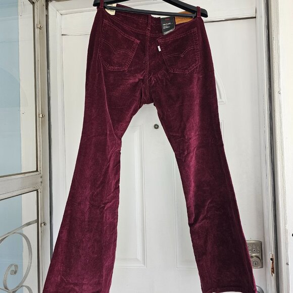 Levi's 726 Flare High Rise Pale Mauve Corduroy Flare Women's Jeans (32 x 32) - Picture 11 of 15